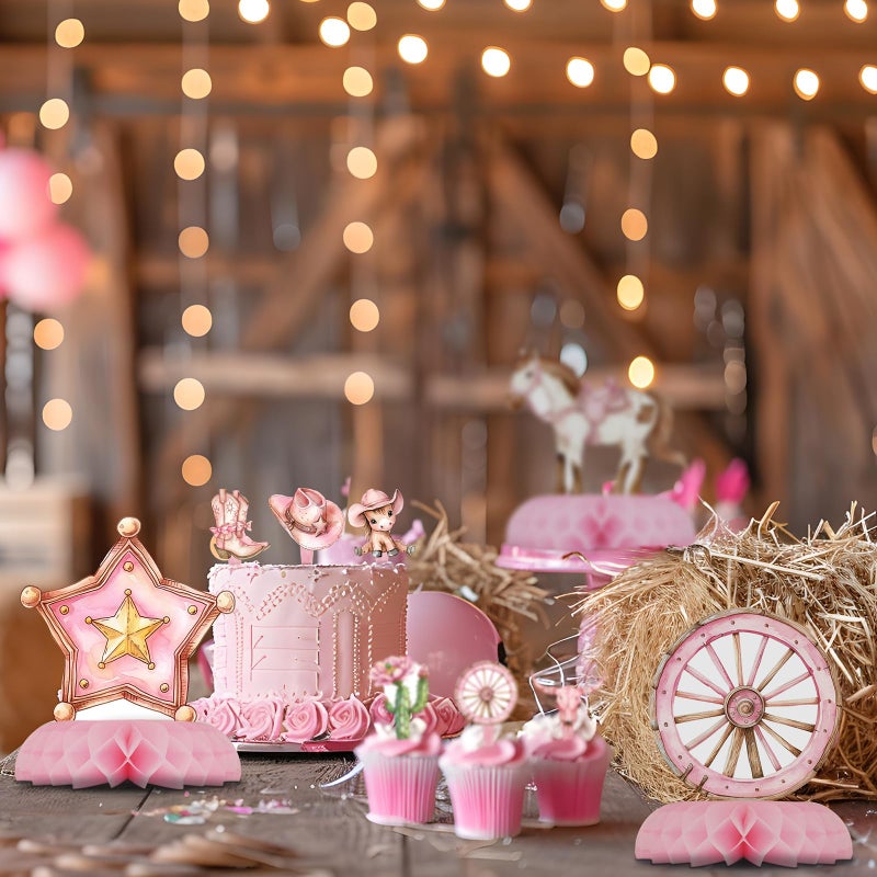BonBeeDesign 12 Pack Cowgirl Table Decorations - Cowgirl Party Decorations for Kids' Birthday and Themed Events - Cowgirl Table Toppers - Image 4