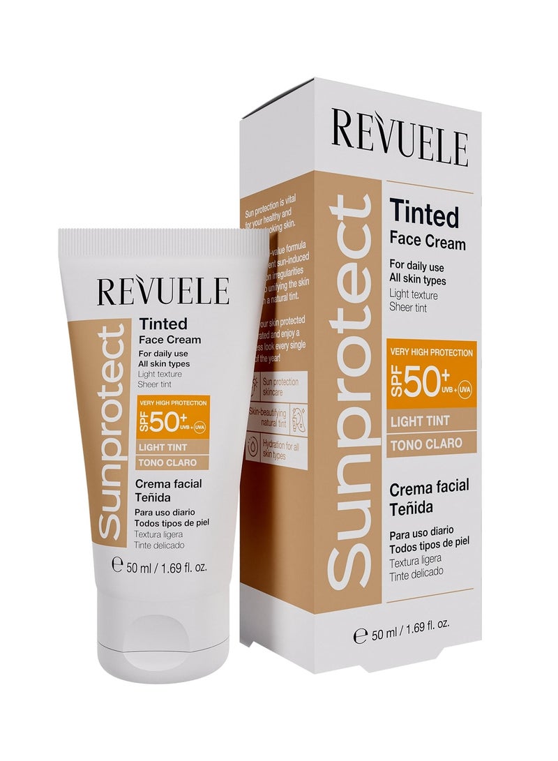 Revuele Sunprotect Tinted Face Cream Light Tint SPF 50+