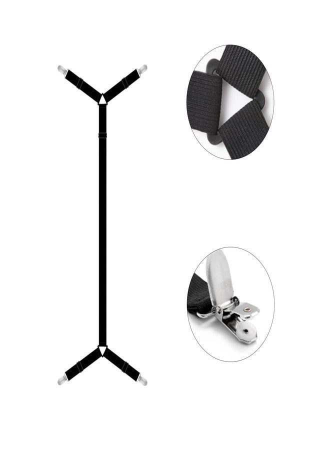 CXYNDFA 6-Pack Adjustable Sheet Straps, Fitted Sheet Holders， Secure Your Bed Sheets Instantly! These Heavy-Duty Sheet Clips Keep Fitted Sheets Tight on Mattresses Up to 21 Inches Deep for a Neat, - Image 3