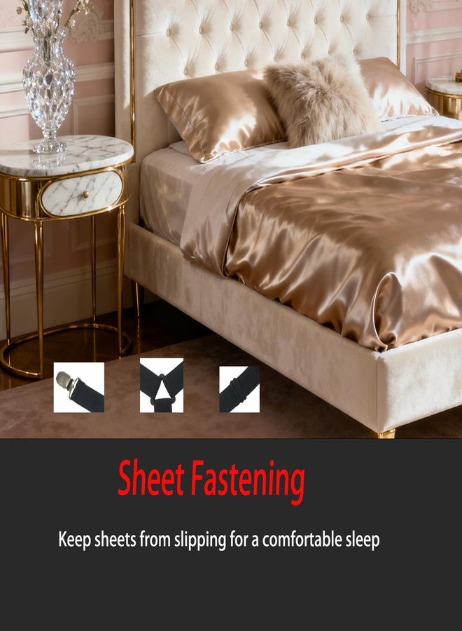 CXYNDFA 6-Pack Adjustable Sheet Straps, Fitted Sheet Holders， Secure Your Bed Sheets Instantly! These Heavy-Duty Sheet Clips Keep Fitted Sheets Tight on Mattresses Up to 21 Inches Deep for a Neat, - Image 5