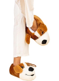 Liger Cute Dog Figured Kids Slippers Taba  - Image 3
