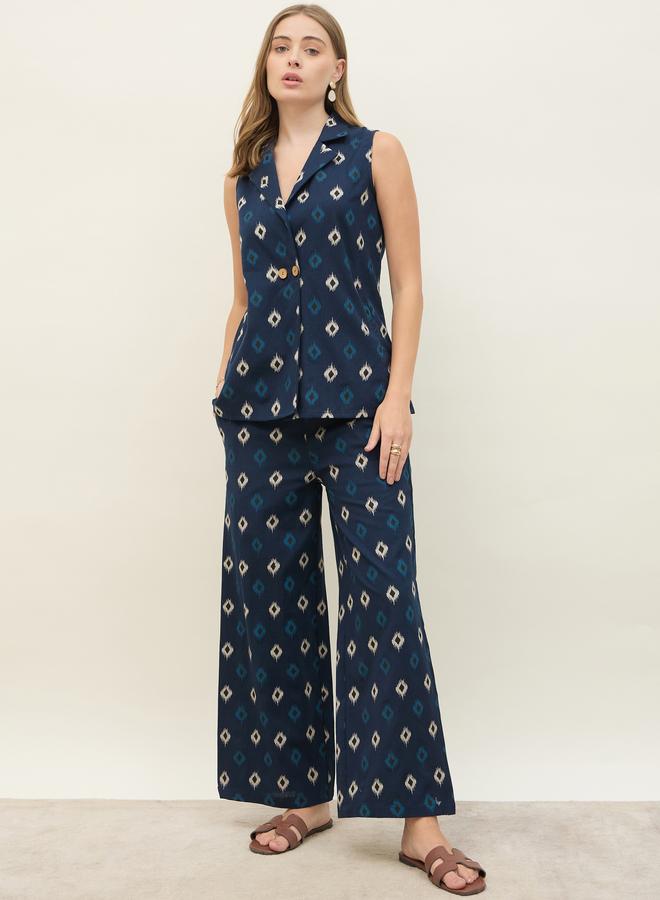 Styli Oversized Printed Vest and Straight Fit Pants Co-Ords - Image 2