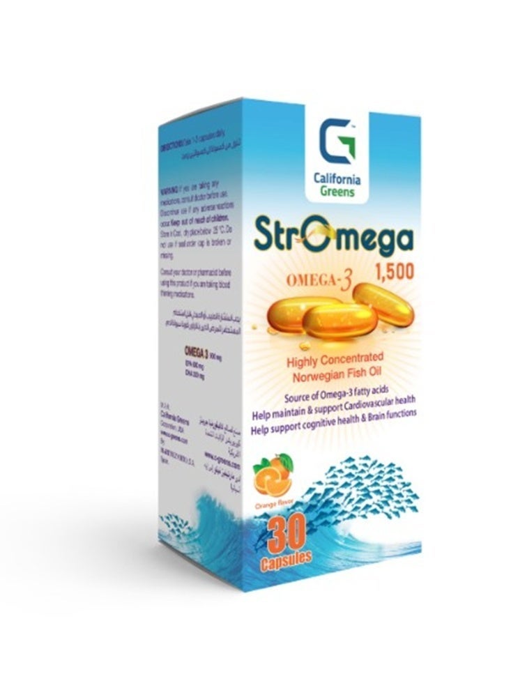 California Greens STROMEGA  omega3 highly concentrated norwegian fish oil 30 capsules - Image 3