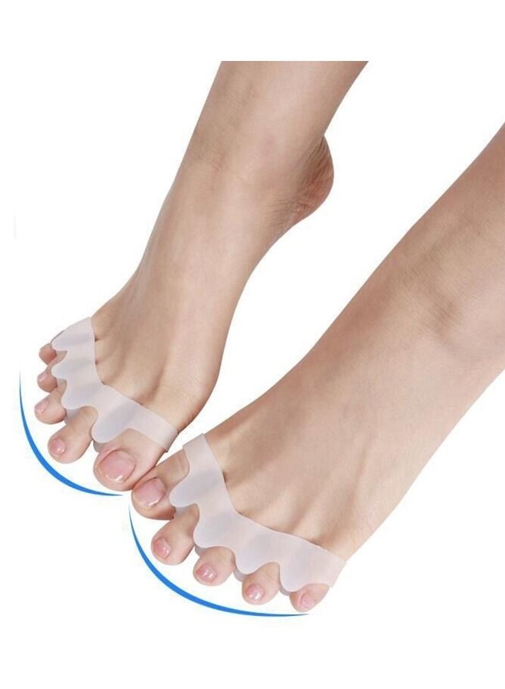 DubaiGallery زوج واحد من واقي إصبع القدم من السيليكون لفصل إصبع القدم وفصل أصابع القدم و5 فتحات لحماية إصبع القدم وأداة العناية بالقدمين - Image 4