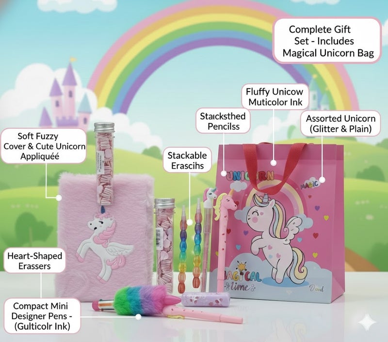 MINDFIT Unicorn Stationery Combo Set for Girls - Image 3
