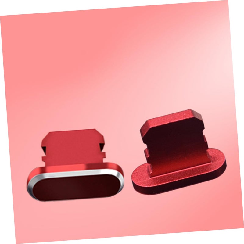 5Pcs Metal Phone Port Dust Plug Cover with Cord Holder Mixed Colors for Protection - Image 4