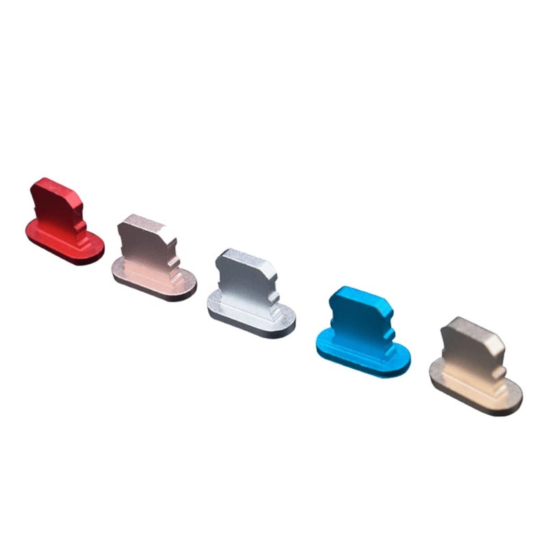 5Pcs Metal Phone Port Dust Plug Cover with Cord Holder Mixed Colors for Protection - Image 2