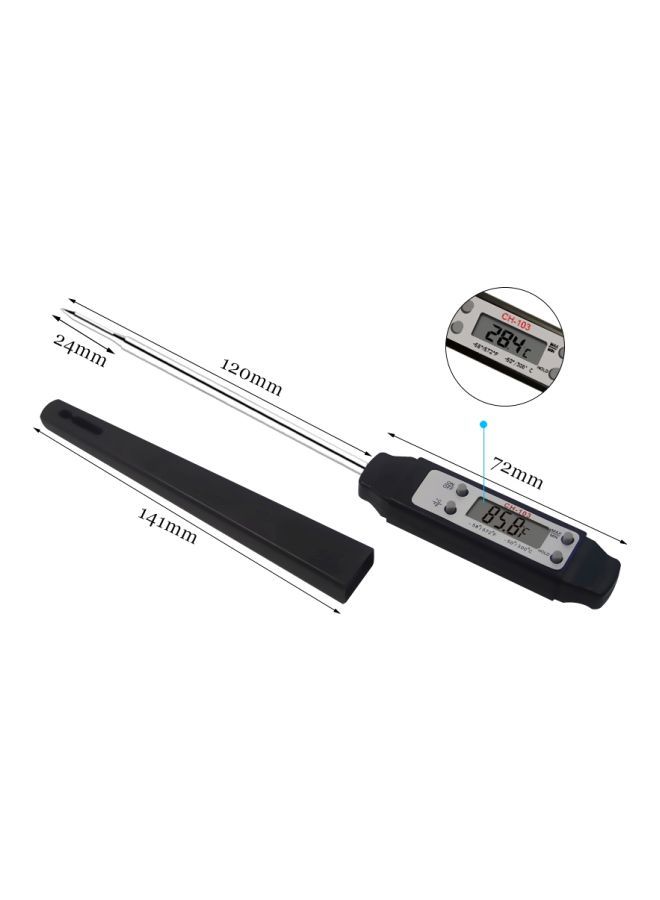 نيبمينينت ميزان حرارة رقمي بشاشة LCD أسود/فضي 192مم - Image 4