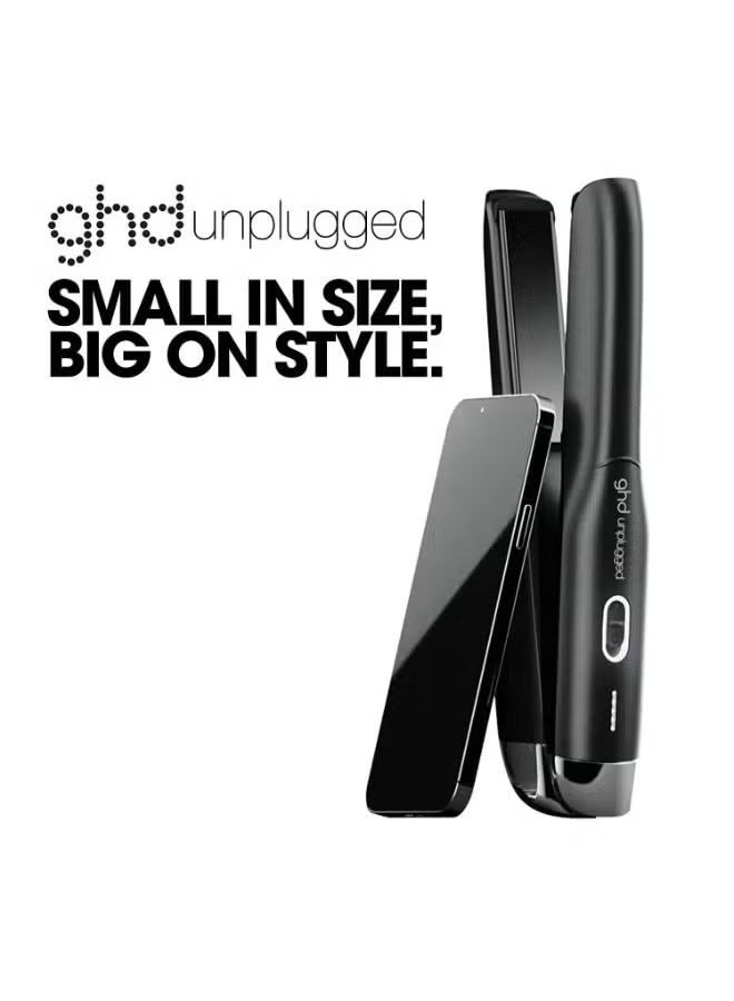 مكواة فرد الشعر اللاسلكية Unplugged Styler 1، مكواة فرد شعر احترافية للسفر مزودة بحقيبة مقاومة للحرارة، شحن عبر منفذ USB-C يكفي لـ 20 دقيقة من الاستخدام، لون أبيض - Image 2