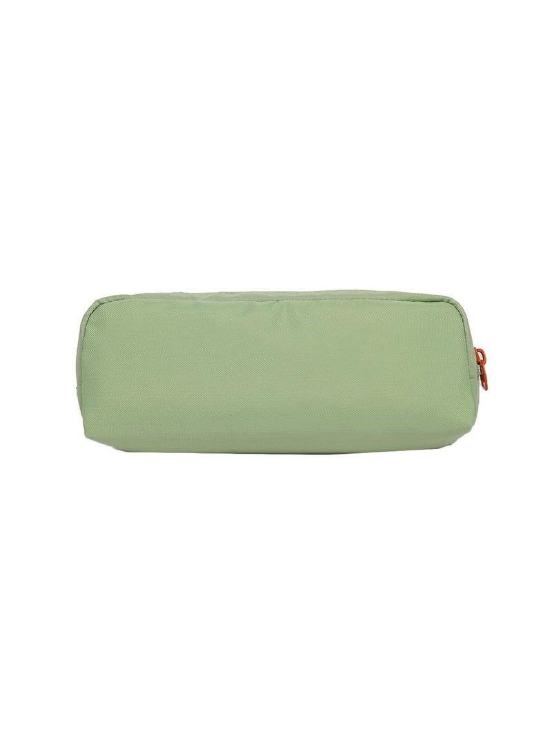 QIPS Multi Utility Durable Polyester Pencil Pouch Bag with Dual Compartments, Smooth Zipper Closure - Ideal for School, Office & Travel Accessories (Saga Green) - Image 3