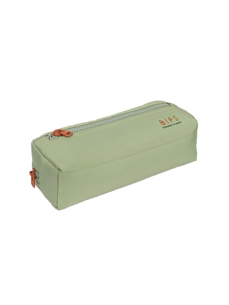 QIPS Multi Utility Durable Polyester Pencil Pouch Bag with Dual Compartments, Smooth Zipper Closure - Ideal for School, Office & Travel Accessories (Saga Green) - Image 5