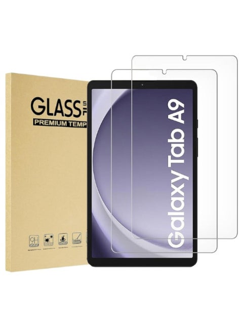 واقي شاشة من قطعتين لجهاز Samsung Galaxy Tab A9، [Ultra HD] [صلابة 9H] [مضاد للخدش] [مضاد للفقاعات] شاشة زجاجية مقواة متوافقة مع قلم S لجهاز Samsung Tab A9 8.7 بوصة 2023 (مربع، عبوتان)