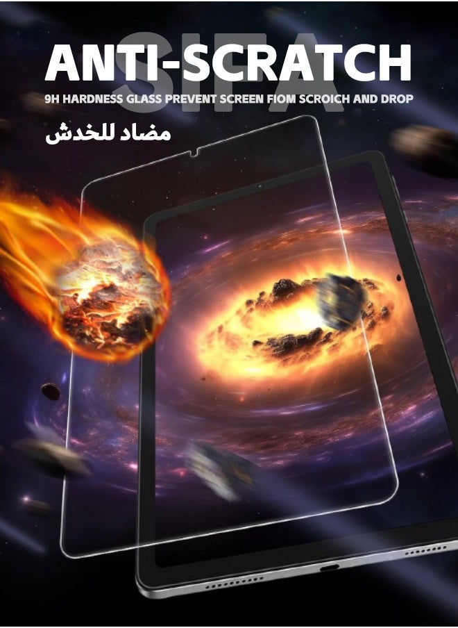 واقي شاشة من قطعتين لجهاز Samsung Galaxy Tab A9، [Ultra HD] [صلابة 9H] [مضاد للخدش] [مضاد للفقاعات] شاشة زجاجية مقواة متوافقة مع قلم S لجهاز Samsung Tab A9 8.7 بوصة 2023 (مربع، عبوتان)