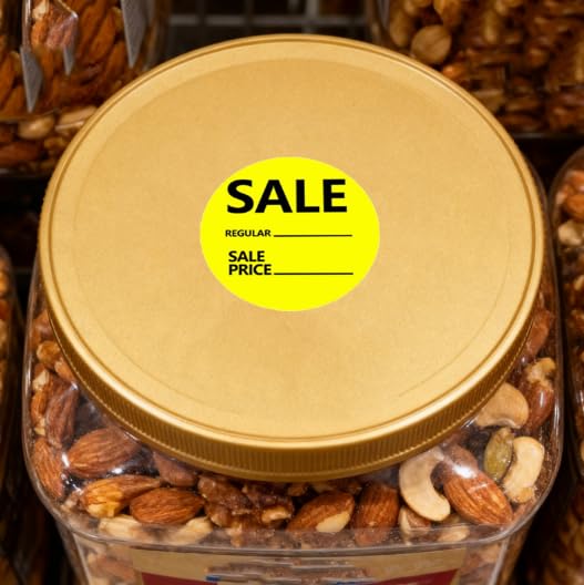 Top label Regular Price Stickers,2 Inch Sale Price Sticker,Red Yellow Price Stickers for Retail Store,504 Pcs/Pack - Image 5