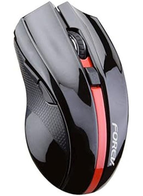 FV-W9 2.4GHz Wireless Mouse 6 Buttons Ergonomic Mice for PC (Red)