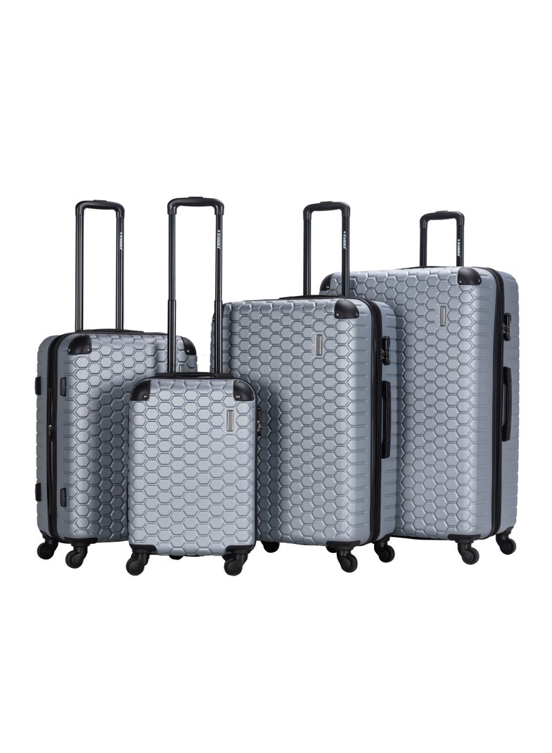 ستارجولد 4 عبوات من عربة أمتعة مقفلة ذات رقم دوار للجانب الصلب - Image 1