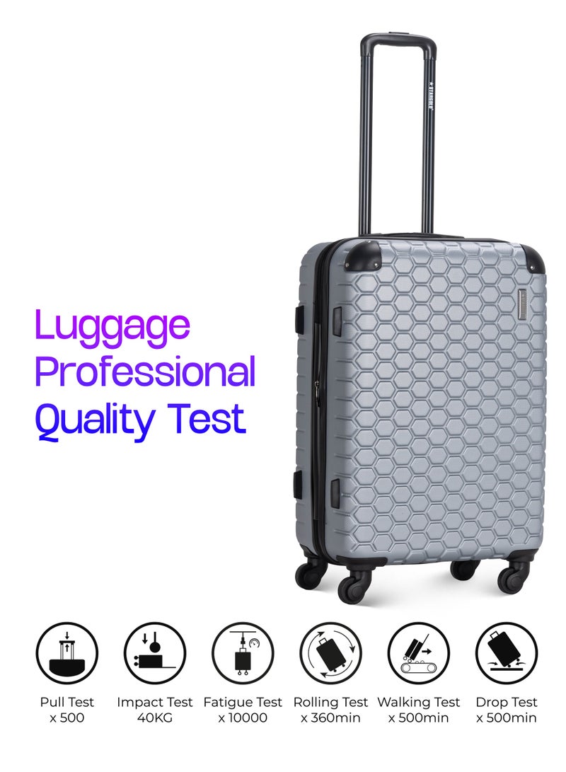 ستارجولد 4 عبوات من عربة أمتعة مقفلة ذات رقم دوار للجانب الصلب - Image 4