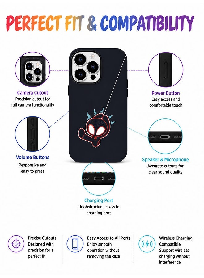 مافي مجموعة حماية 5 في 1 لهاتف iPhone 15 Pro - غطاء مزدوج الطبقات مقاوم للصدمات (طبقة داخلية من مادة TPU + طبقة خارجية من مادة PC) مع واقيين للشاشة فائق الوضوح وواقيين شفافين لعدسة الكاميرا - 【حماية كاملة من الصدمات】 غطاء هاتف مقاوم لبصمات الأصابع والعرق مع أزرار مستقلة - Image 4