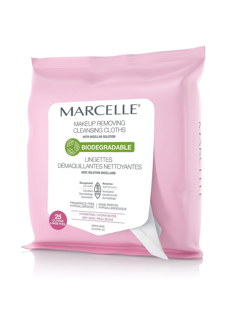 Marcelle - Marcelle Biodegradable and Recyclable Hydrating Cleansing Cloths 25 Wipes - Image 1
