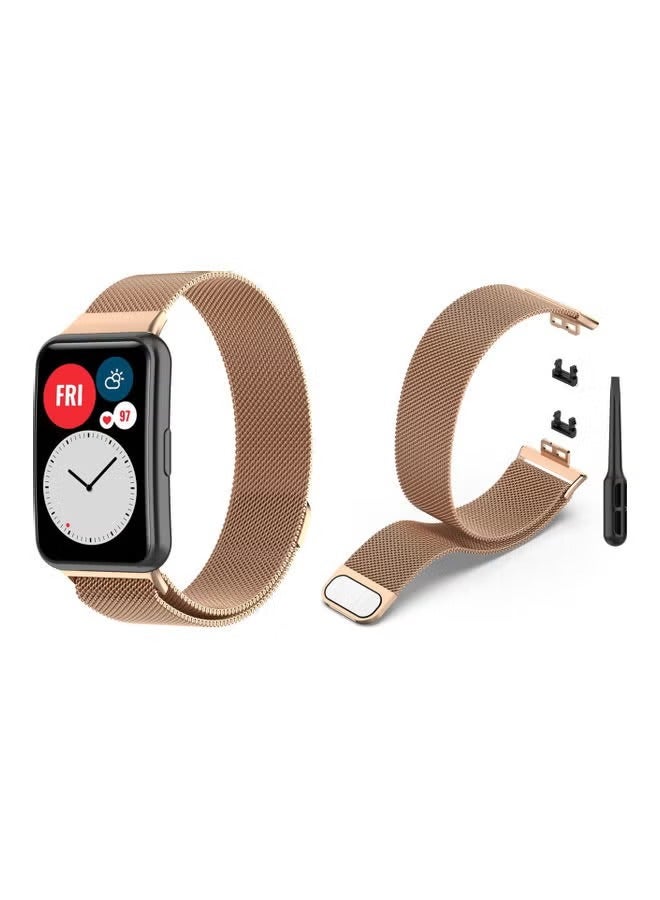 PROMASS Milanese Replacement Band For Huawei Watch Fit Gold - Image 2