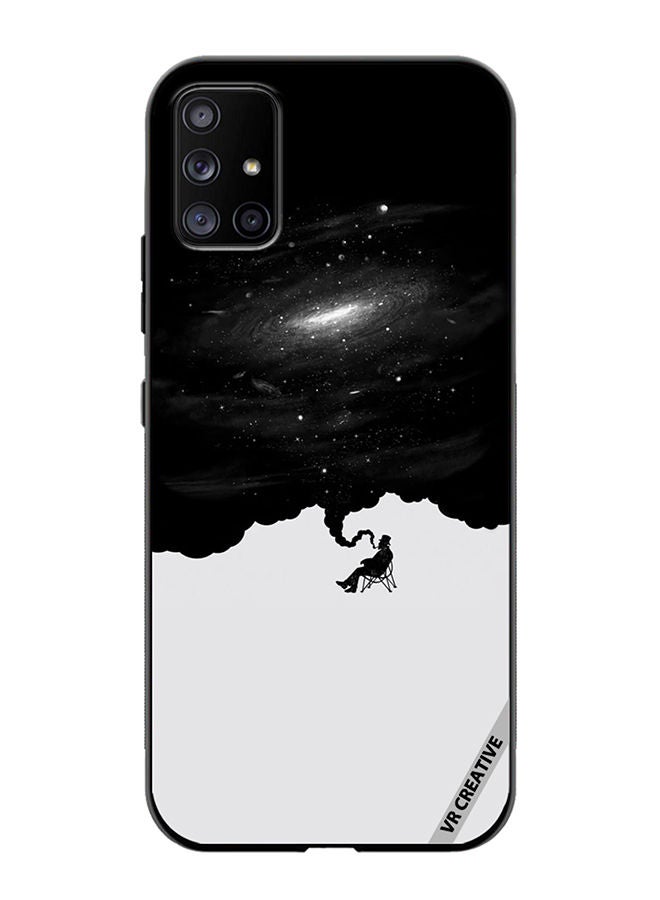 VR CREATIVE Protective Case Cover For Samsung Galaxy A51 5G Galaxy Abstract Black White Design Multicolour - Image 1