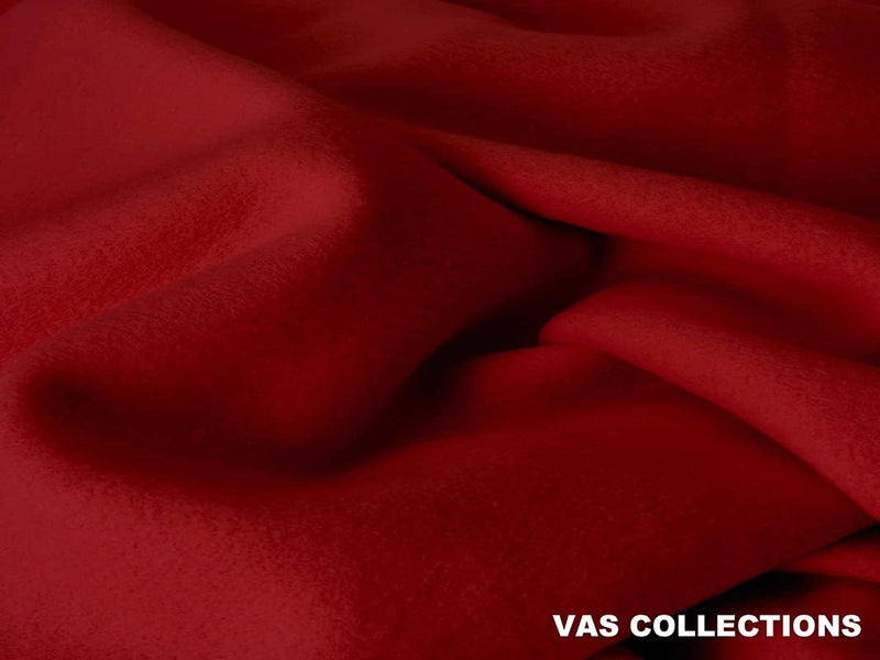 VAS COLLECTIONS® All Season Polar Fleece Blanket | Single 225x150 cm, Red & Maroon - Image 2