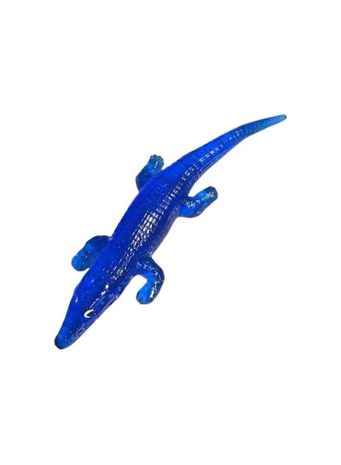 عبوة من ٤ قطع من لعبة التمساح اللزج العملاق، لعبة فيدجيت مطاطية قابلة للتمدد، لعبة تمساح مزيف للأطفال. لعبة لتخفيف التوتر. هدايا حفلات الزواحف. - Image 2