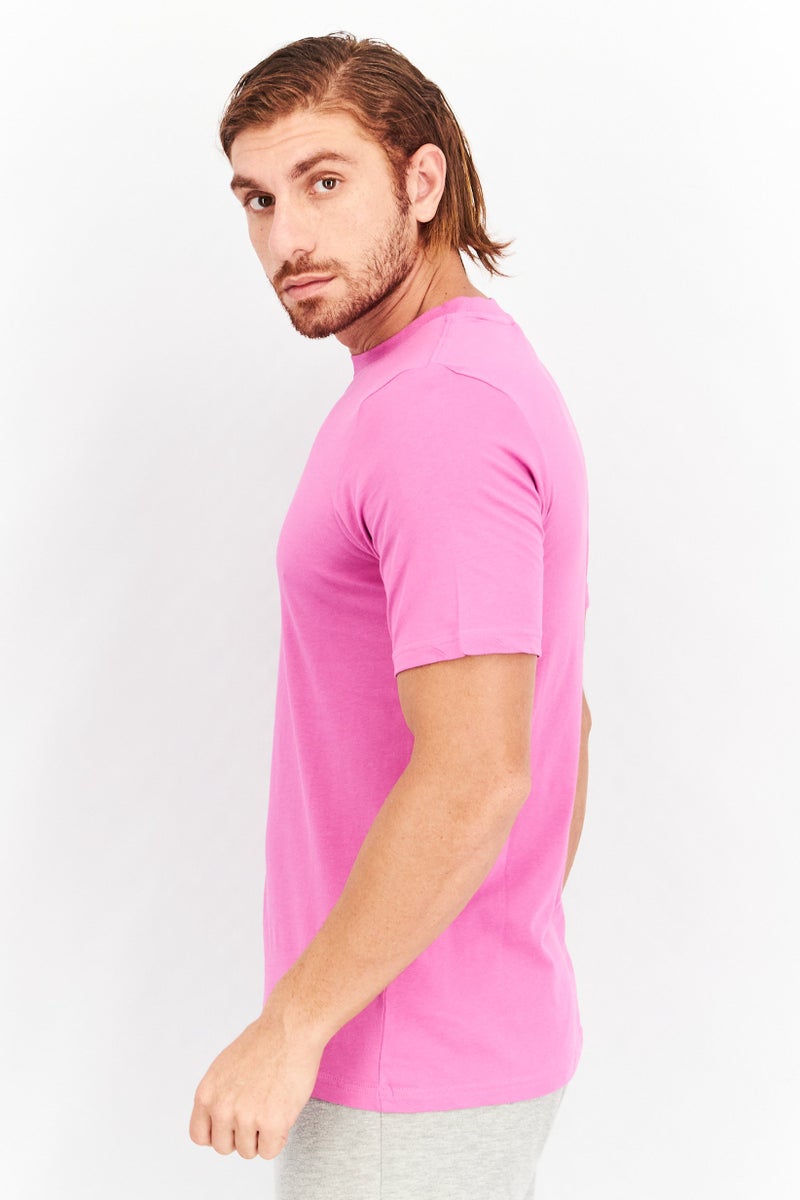 umbro Men Crew Neck Short Sleeve Brand Logo T shirt, Purple Combo - Image 3