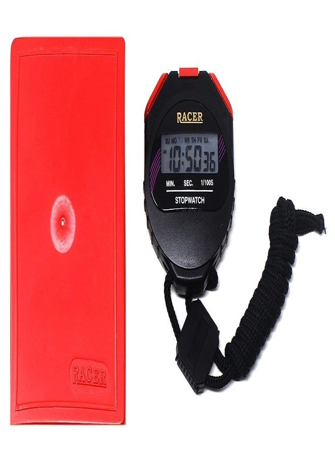 Gls Stopwatch with Alarm Handheld LCD Digital Professional Timer Sports Stop Watch | Professional Timer Sports Stop Watch with Plastic Box | Timer/Stopwatch Timer/Clock with Alarm - Image 3