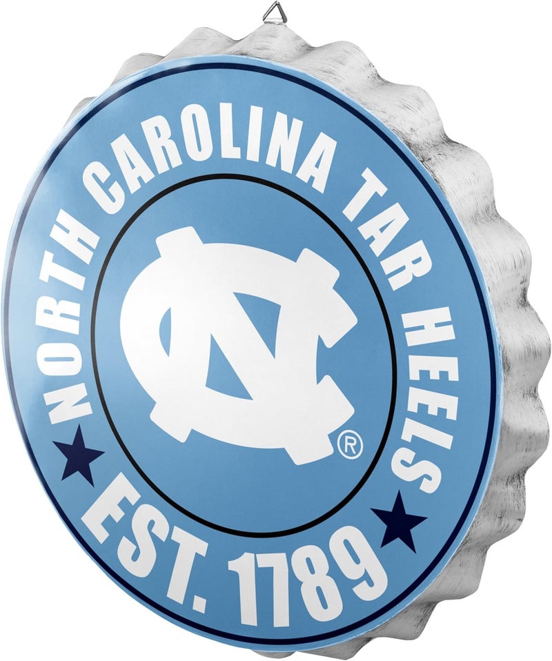 NCAA Team Logo Metal Bottle Cap Hanging Wall Sign