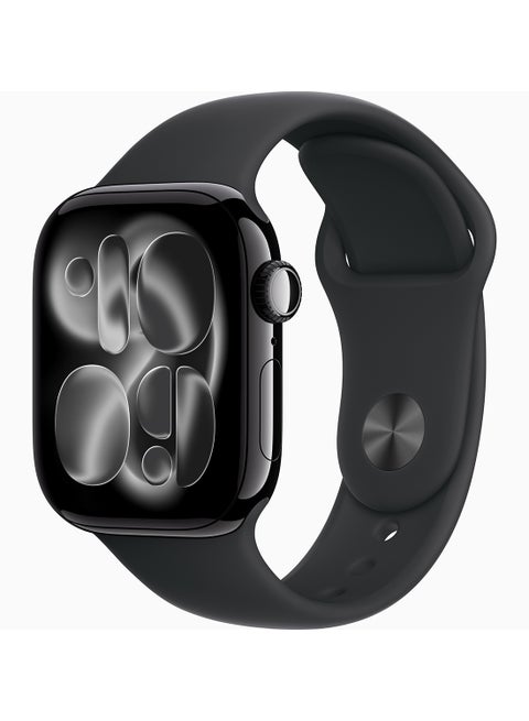 Watch Series 11 GPS 42mm (Middle East Version) Jet Black Aluminium Case With Black Sport Band - M/L