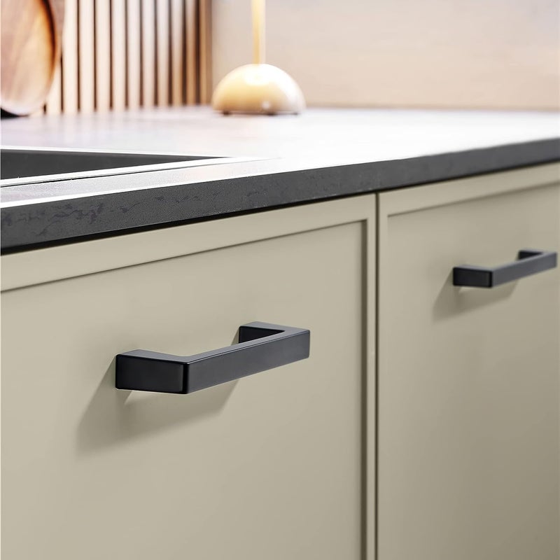 Khtumeware 20 Pack 3 Inch Hole Center Kitchen Cabinet Handles  Matte Black Cabinet Pulls Kitchen Cabinet Hardware  Furniture Pulls For Bathroom Cupboard Drawer Handles Dresser Pulls - Image 5