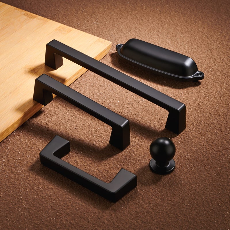 Khtumeware 20 Pack 3 Inch Hole Center Kitchen Cabinet Handles  Matte Black Cabinet Pulls Kitchen Cabinet Hardware  Furniture Pulls For Bathroom Cupboard Drawer Handles Dresser Pulls - Image 3