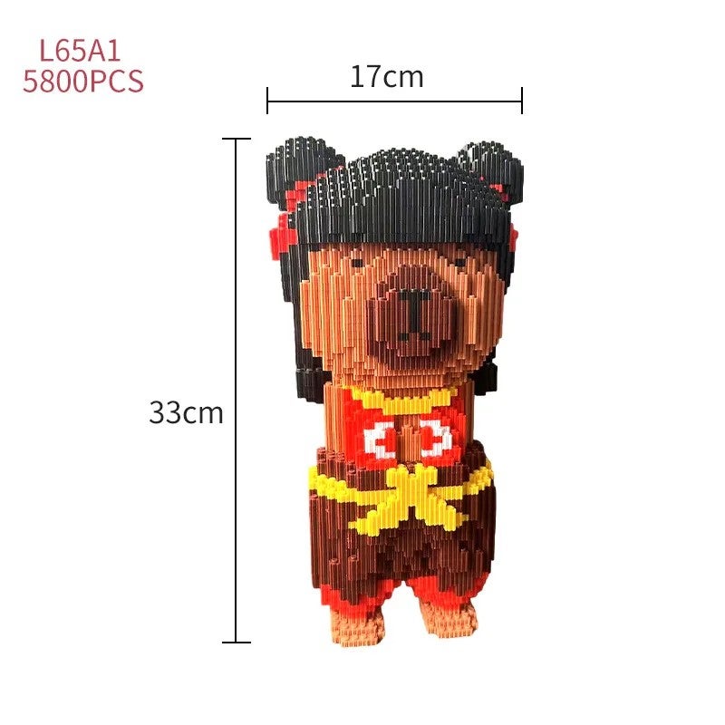 Y&D Capybara Building Block Set - Street Stall Ornaments - Plastic Bricks Compatible with Lego - Image 1