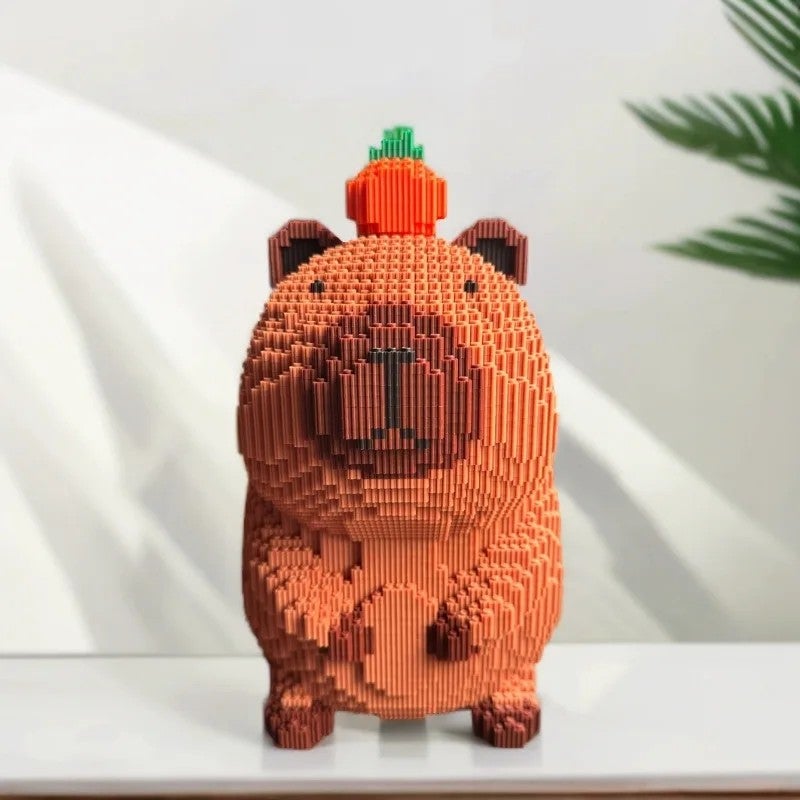 Y&D Capybara Building Block Set - Street Stall Ornaments - Plastic Bricks Compatible with Lego - Image 4