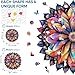 Qiuenisray 500 Piece Wooden Puzzle Geometric Colorful Mandala Jigsaw Puzzle for Women Beautiful Wall Decor FSC Certified Unique Plant Shape Puzzles Piece Creative Gift for Family Game 167x165 in - Image 4