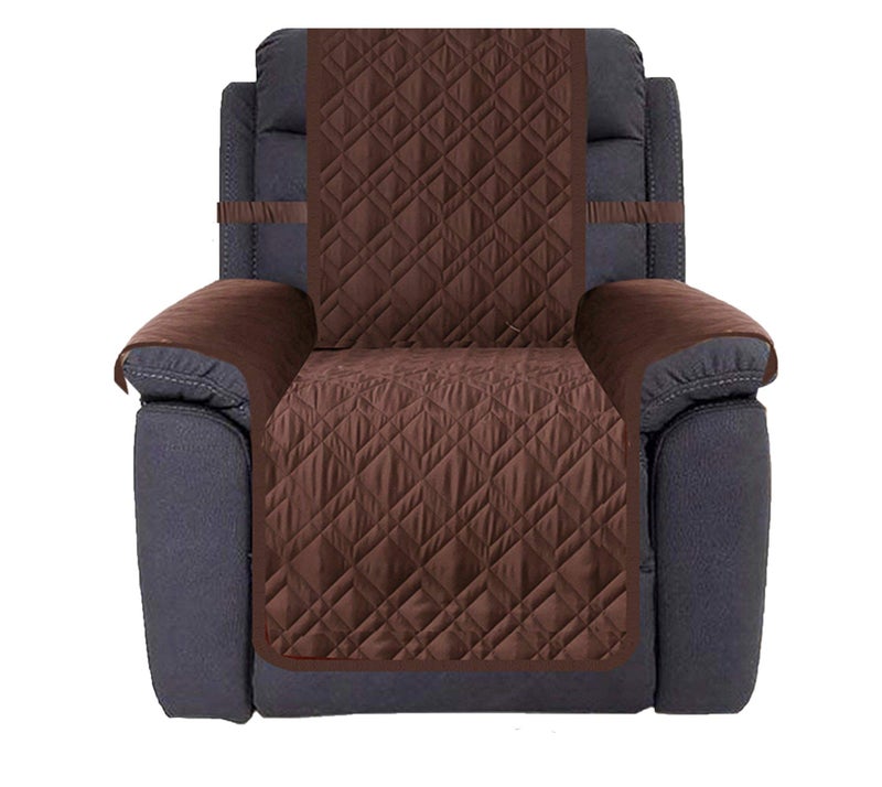 Ameritex Waterproof Nonslip Recliner Cover Stay in Place Dog Chair Cover Furniture Protector Ideal Recliner Slipcovers for Pets and Kids 30 Chocolate