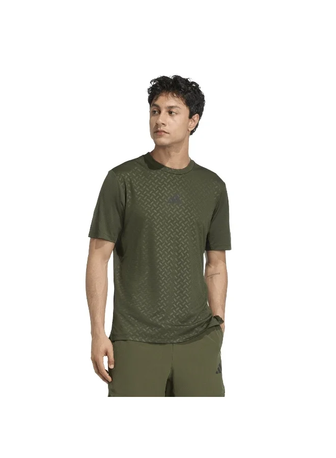 Adidas Adidas Power 3S Tee M Green Training T-Shirts For Men