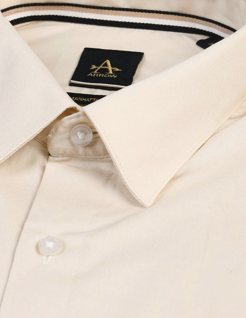 Arrow Beige Twill Cotton Shirt for Men | Best Price UAE