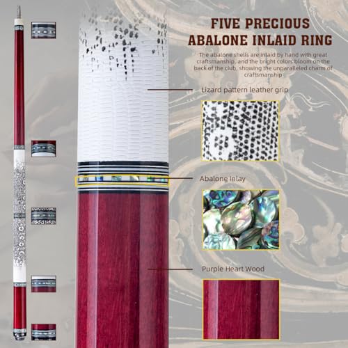 KONLLEN Carbon Fiber Pool Cue AXA Series Handmade Inlay Cues Stick for TournamentLevel Competitions Low Deflection Pool Stick for Professional Players Accurate Stable Easy to Control - Image 3