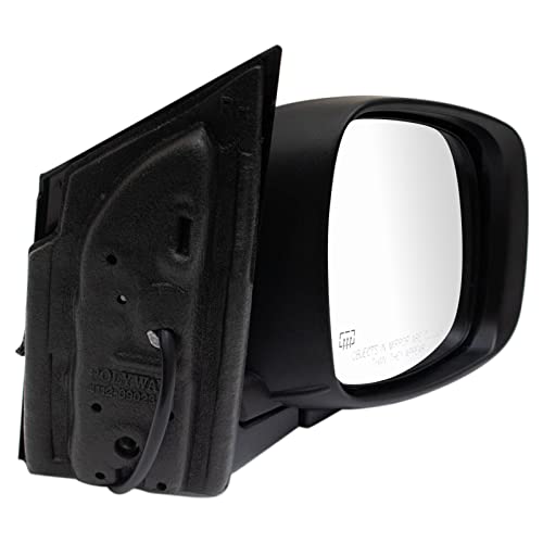 TRQ Right Mirror Power Manual Folding without Housing Turn Signal with Textured Cover Passenger Side Compatible with 2008-2010 Chrysler Town & Country Dodge Grand Caravan CH1321291 - Image 4