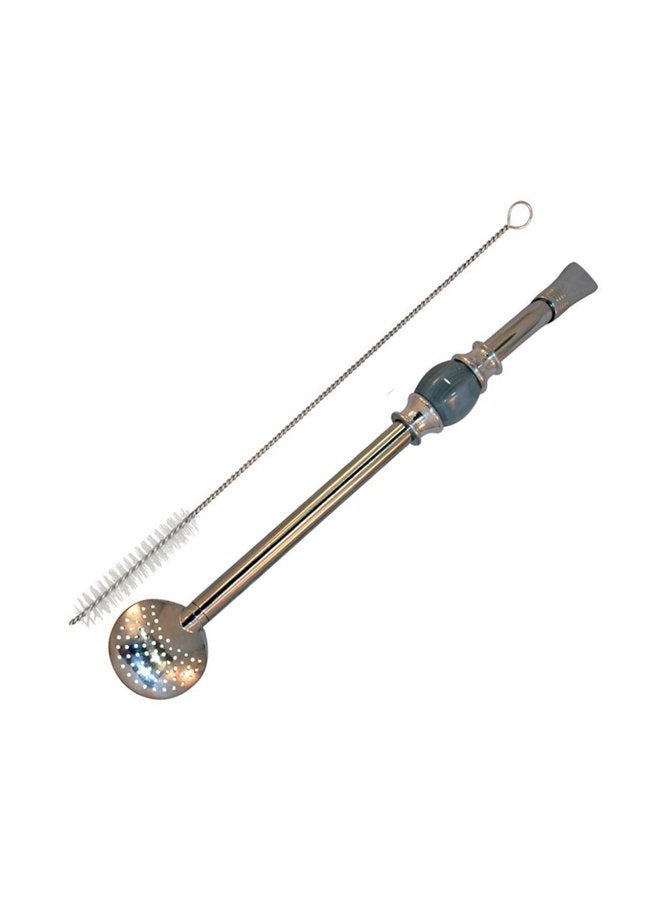 RECHERE Stainless Steel Yerba Mate Tea Bombilla Gourd Drinking Straw Filter Silver (Grey) - Image 2