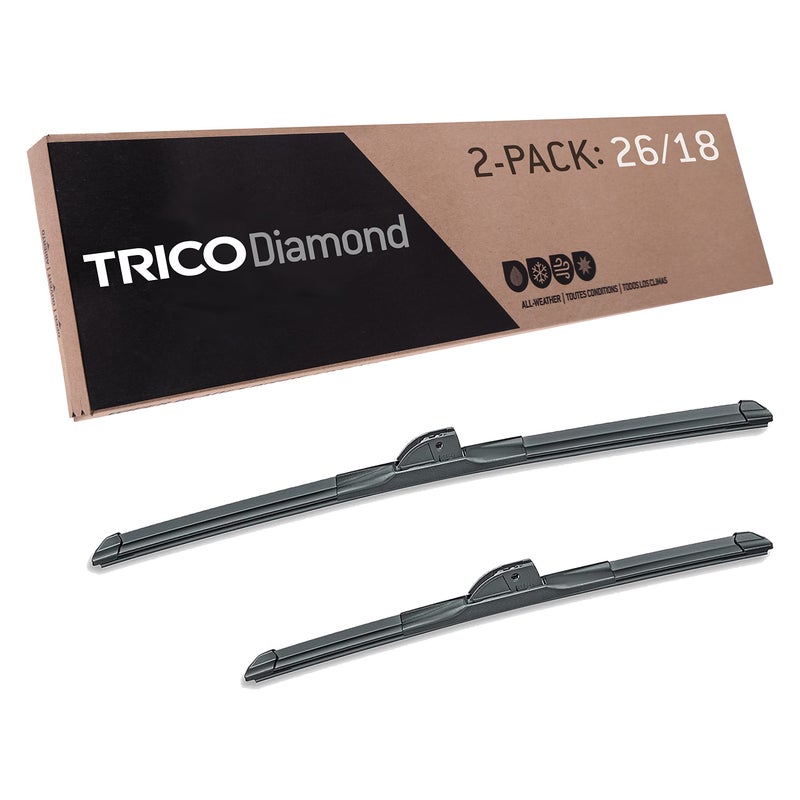 TRICO Diamondâ„¢ (25-2618) 26 Inch & 18 inch pack of 2 High Performance Automotive Replacement Windshield Wiper Blades For My Car Super Premium All Weather Beam Blade for Select Vehicle Models - Image 1