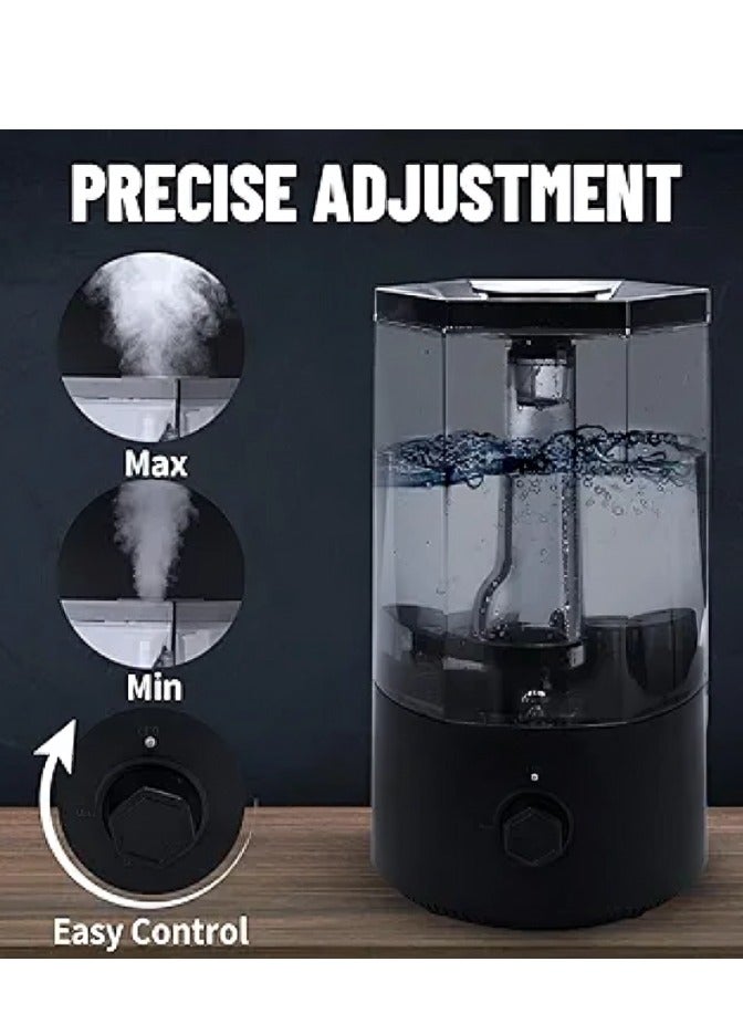 6Humidifier, 3L, Ultrasonic Cool Mist, UV Light Bacteria Air Purifier, Top Filled, Suitable for Kids, Adults, Yoga, Sleep, Office, Home  - Image 2