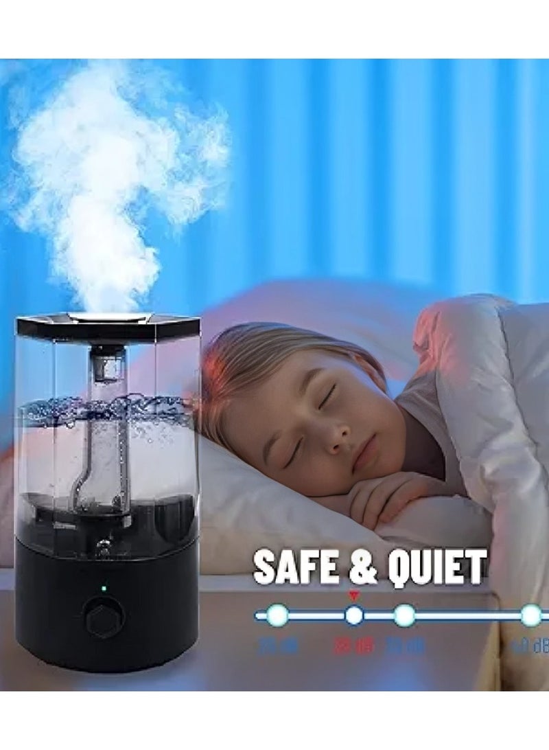 6Humidifier, 3L, Ultrasonic Cool Mist, UV Light Bacteria Air Purifier, Top Filled, Suitable for Kids, Adults, Yoga, Sleep, Office, Home  - Image 5