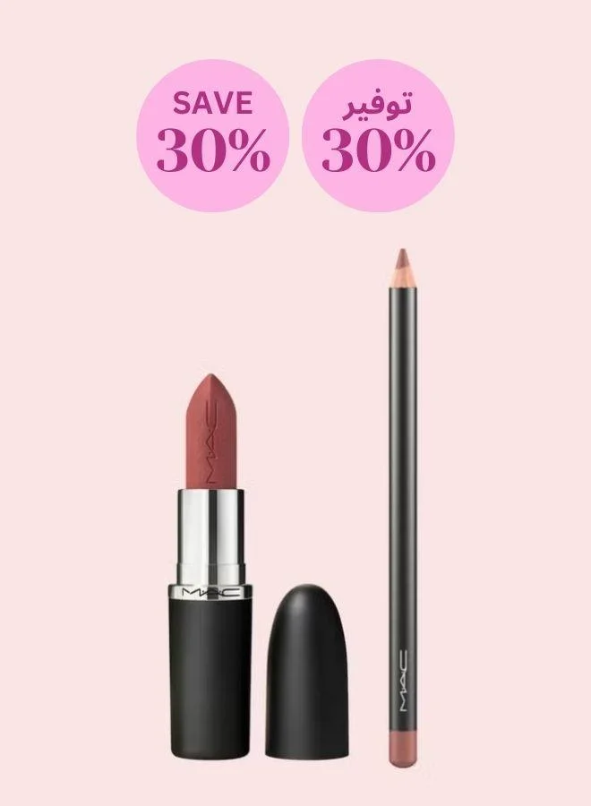 ماك كوزمتيكس MAC Lip and Pencil Set (Spice + Taupe), Savings 30%