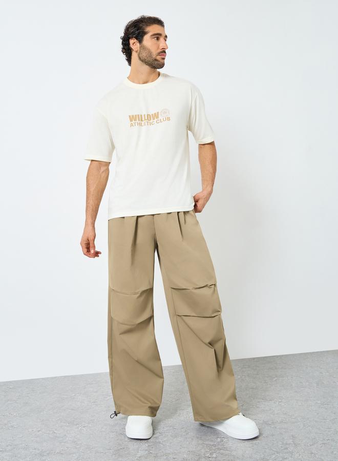 ستايلي بنطلون رياضي واسع بخصر قابل للتعديل وحافة مفتوحة - Image 2