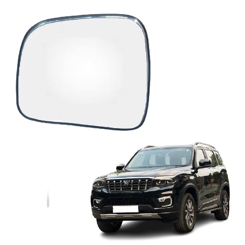 STYCARO ORVM Side view Mirror Glass/Sub Mirror Plate compatible with Mahendra Scorpio N 2022-2025 Model- (LEFT PASSENGER SIDE) - Image 1