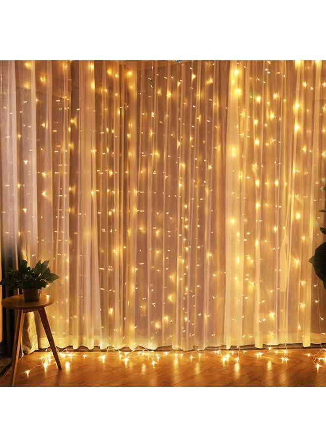 دي إل سي  ستارة للزينة مع أشرطة أضواء LED أبيض 2.4x3x3متر  - Image 1