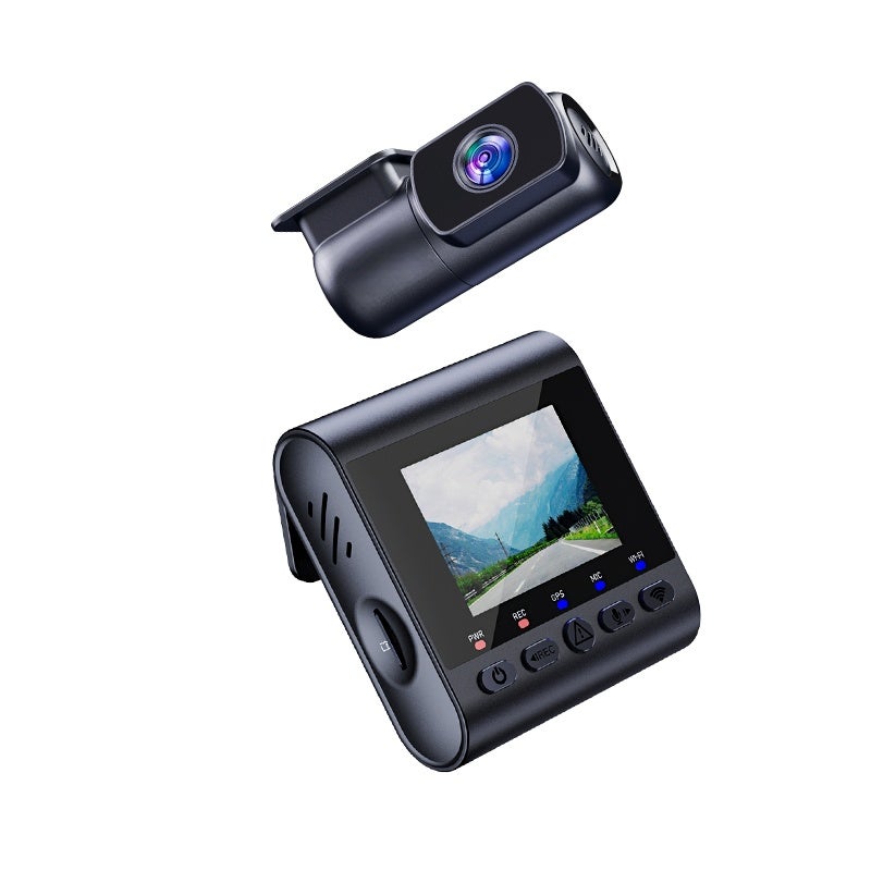 كاميرا مراقبة سيارة SJCAM M60 4K 30FPS أمامية مع نظام GPS - كاميرا تسجيل لوحة القيادة بزاوية عريضة 170 درجة ووايفا مدمج ورؤية ليلية وشاشة TFT مقاس 2 بوصة ومدعمة بتغذية من نوع Type-C - Image 1